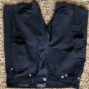 Pacsun Ripped Black Jean Shorts